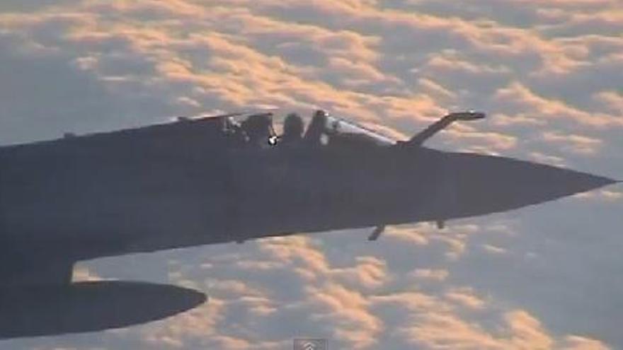 Silueta del caza Mirage 2000C.
