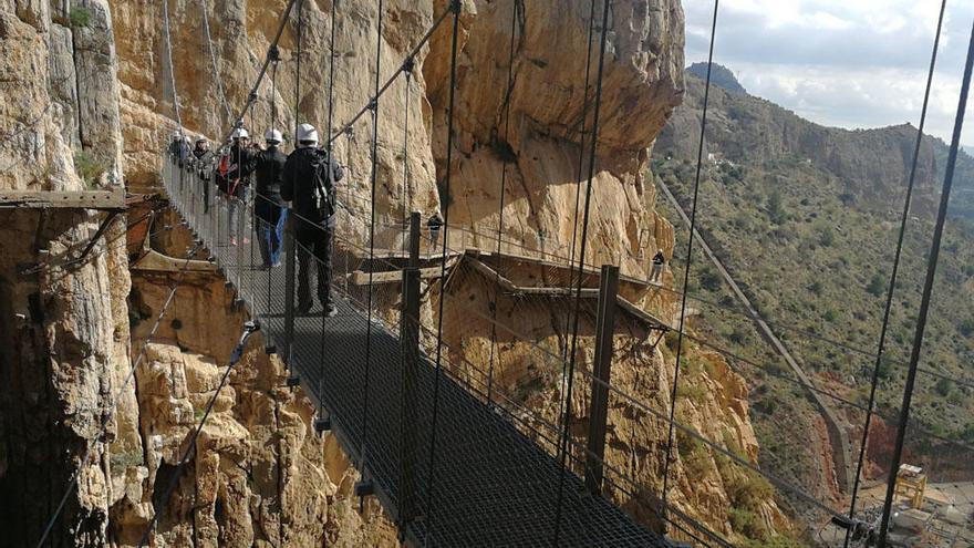 Visitantes en el Caminito del Rey.