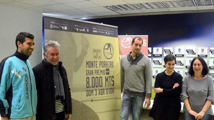 Pablo Díaz, Carlos Diéguez, Pedro García y Anxos Riveiro en la presentación de la carrera // Rafa Vázquez