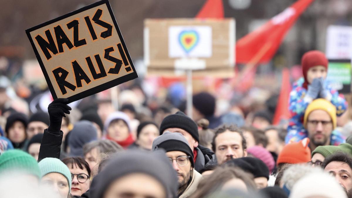 Manifestación en Berlín contra el plan antiinmigración de la extrema derecha