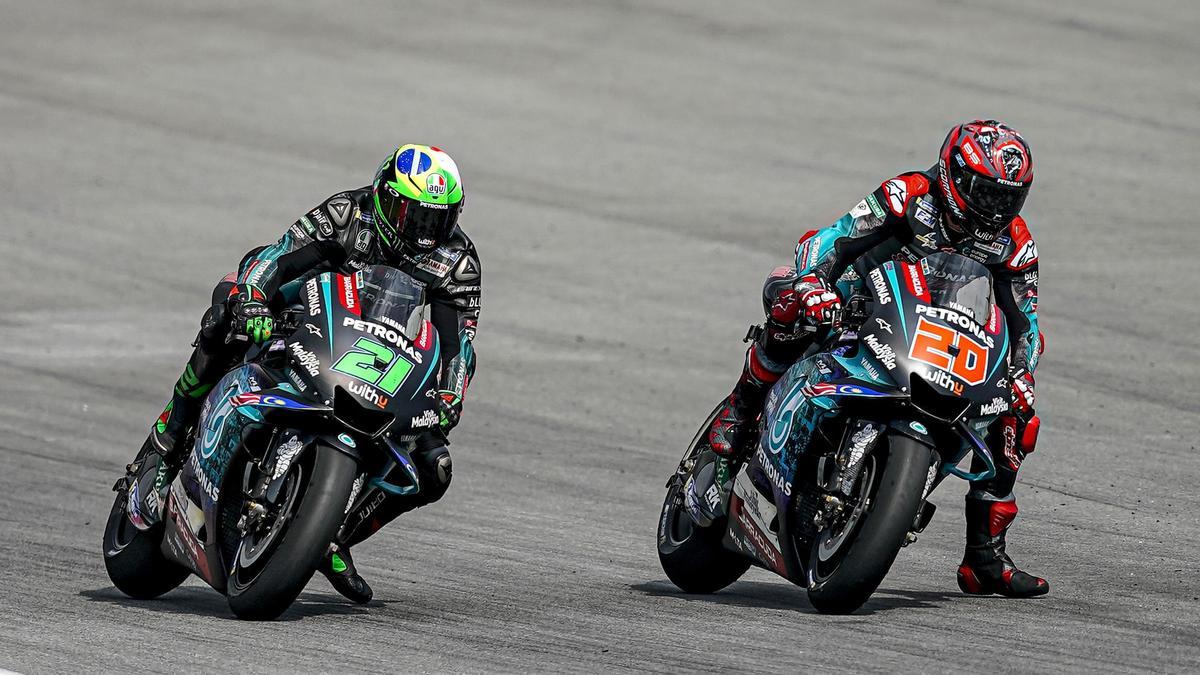 Franco Morbidelli y Fabio Quartararo.