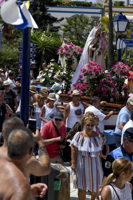 21-07-19 GRAN CANARIA. PUERTO DE ARGUINEGUIN-PUERTO DE MOGAN. MOGAN. Procesión marítima de la Virgen delCarmen desde el Puerto de en Arguineguín hasta el Puerto de Mogán.Fotos: Juan Castro  | 21/07/2019 | Fotógrafo: Juan Carlos Castro