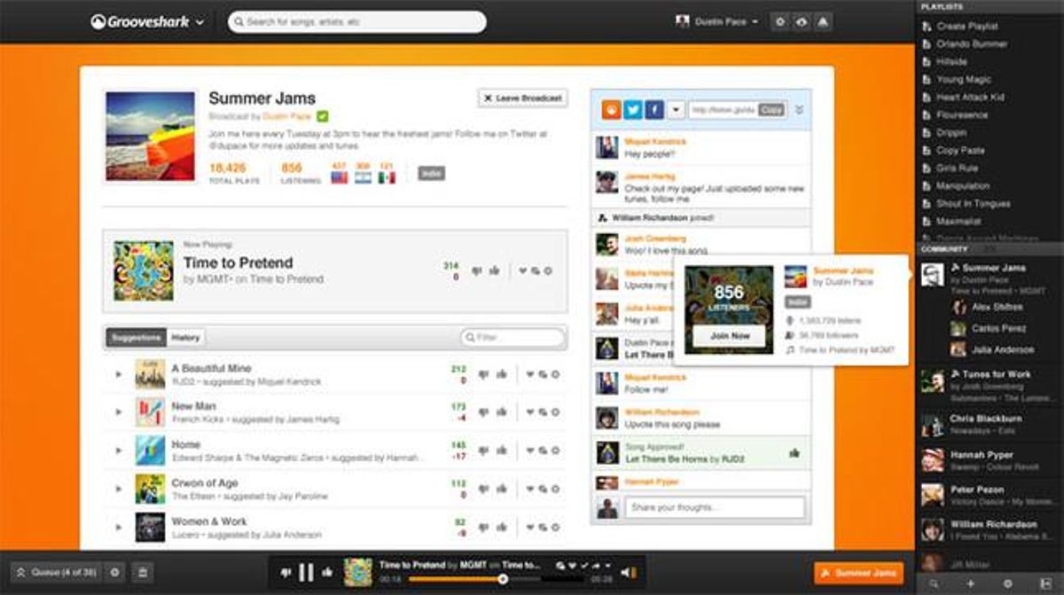 Grooveshark. Grooveshark.