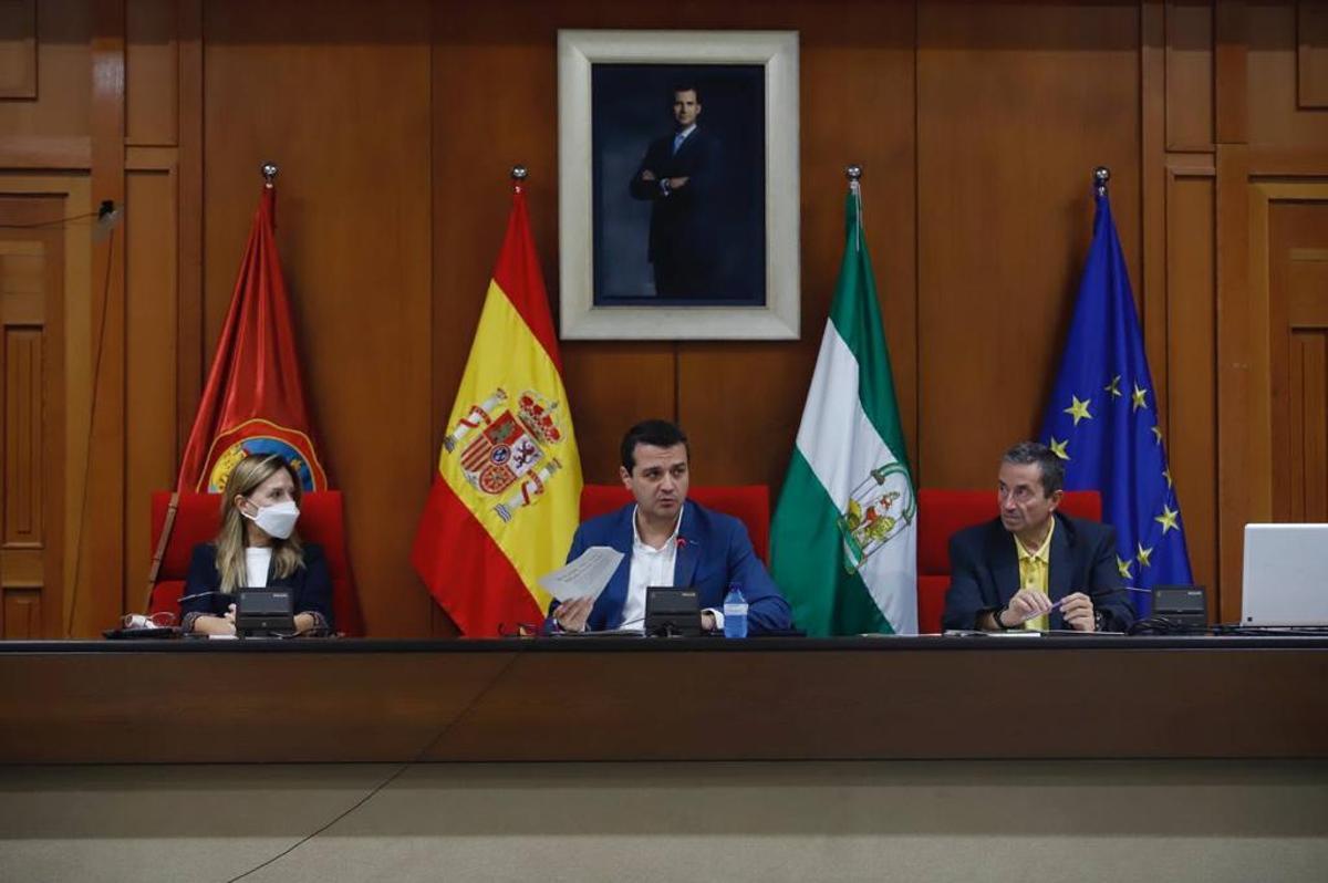 El alcalde, José María Bellido, en el pleno extraordinario celebrado esta mañana.