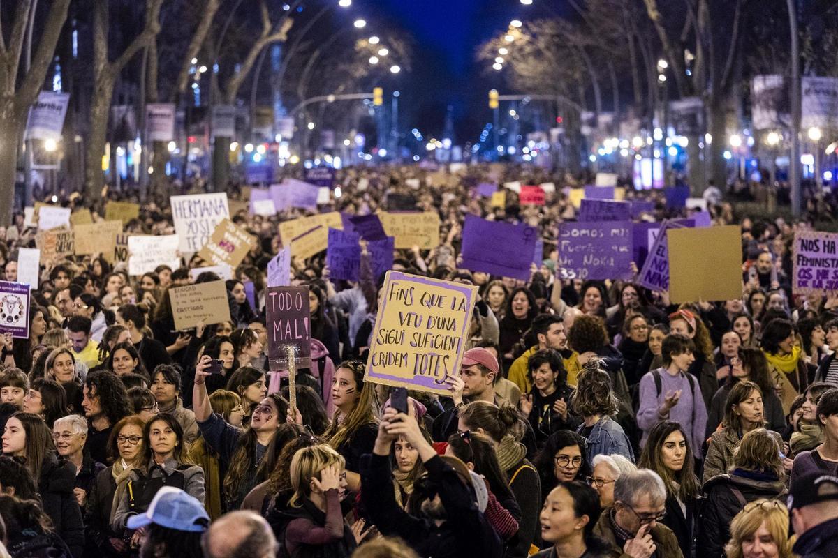 Manifestación del 8-M en Barcelona