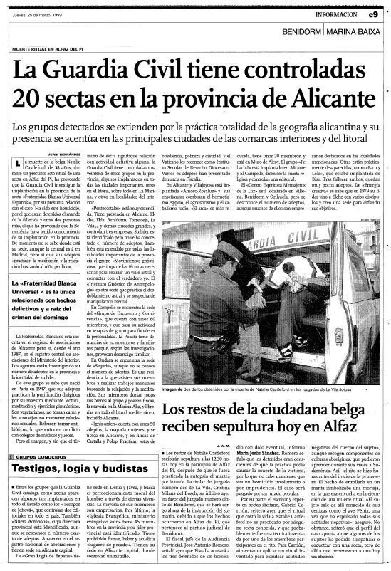 El norte de la provincia de Alicante concentra el mayor número de sectas de la Comunidad