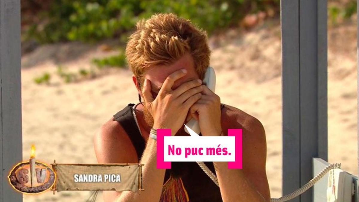 Tom Brusse hablando con Sandra Pica en 'Supervivientes'