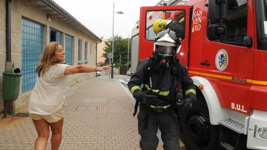 Una intervención del Servicio de Emergencias de Sanxenxo. | // G. S.