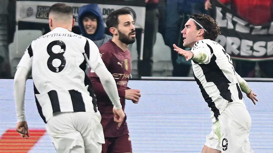Juventus - Manchester City: El gol de Dusan Vlahovic