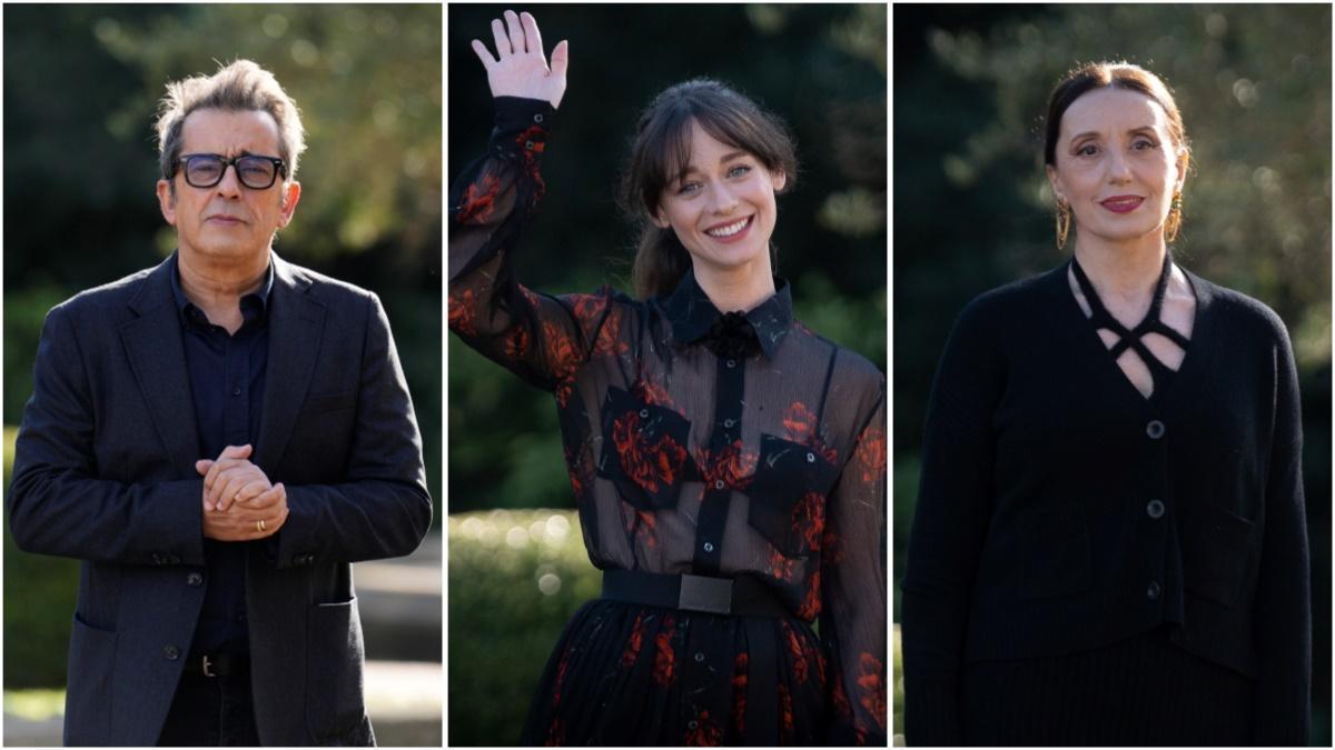 Andreu Buenafuente, Elena Rivera y Luz Casal, en el encuentro con los medios de los premiados en los Ondas 2022.