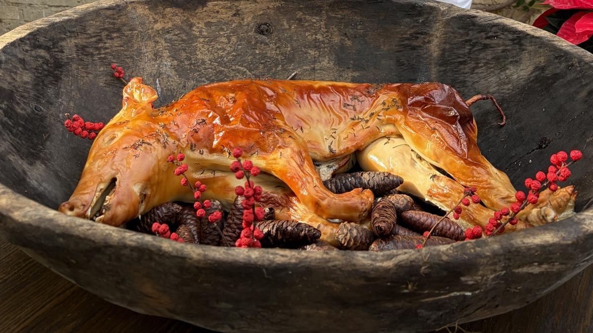 El cochinillo de Begoña Rodrigo para Nochevieja.