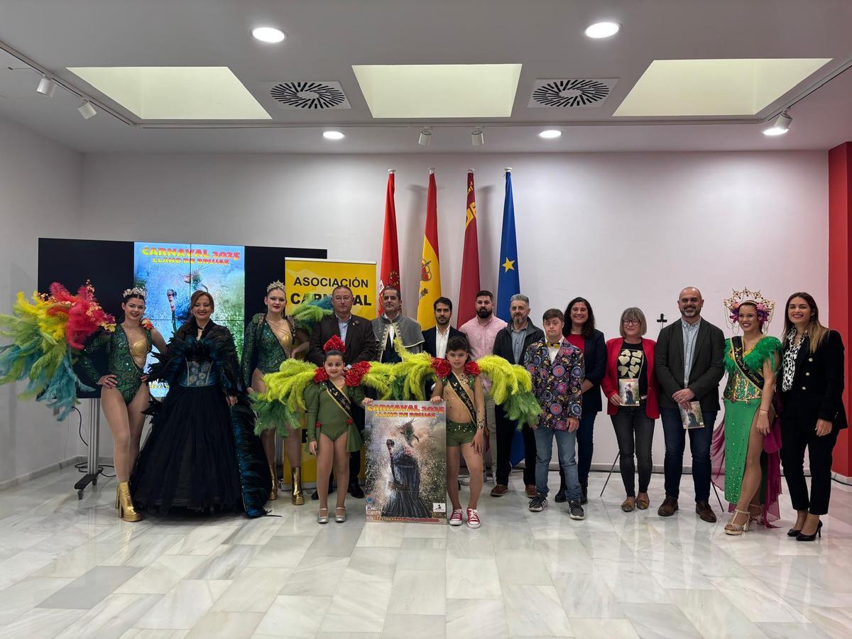 Presentación del carnaval de Llano de Brujas este jueves en el Ayuntamiento de Murcia.