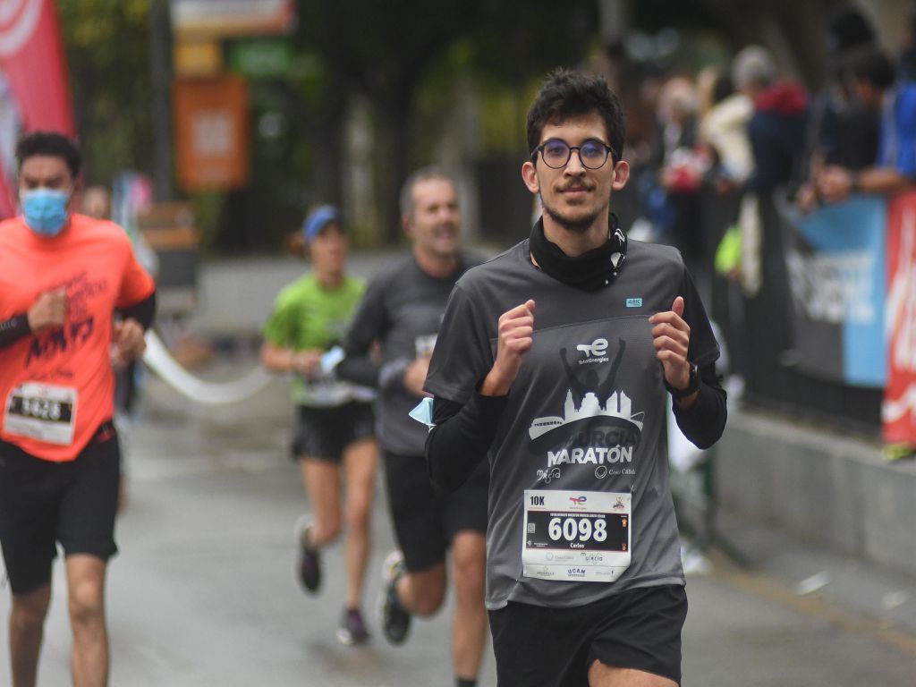 Llegada y podios de la 10k, la media maratón y la maratón de Murcia (I)