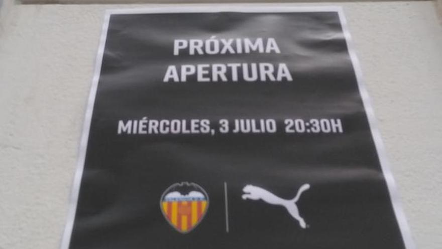 Las tiendas del Valencia CF vuelven a abrir el miércoles