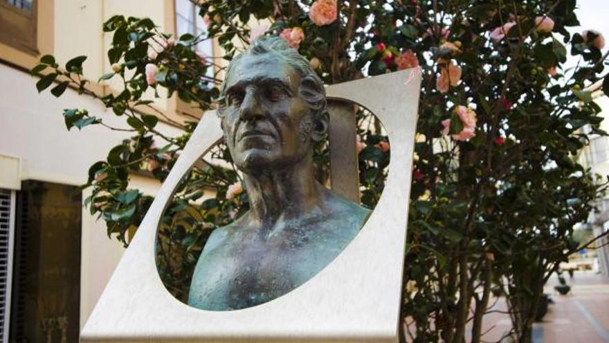 El busto de Argüelles donde se realizará la ofrenda floral.