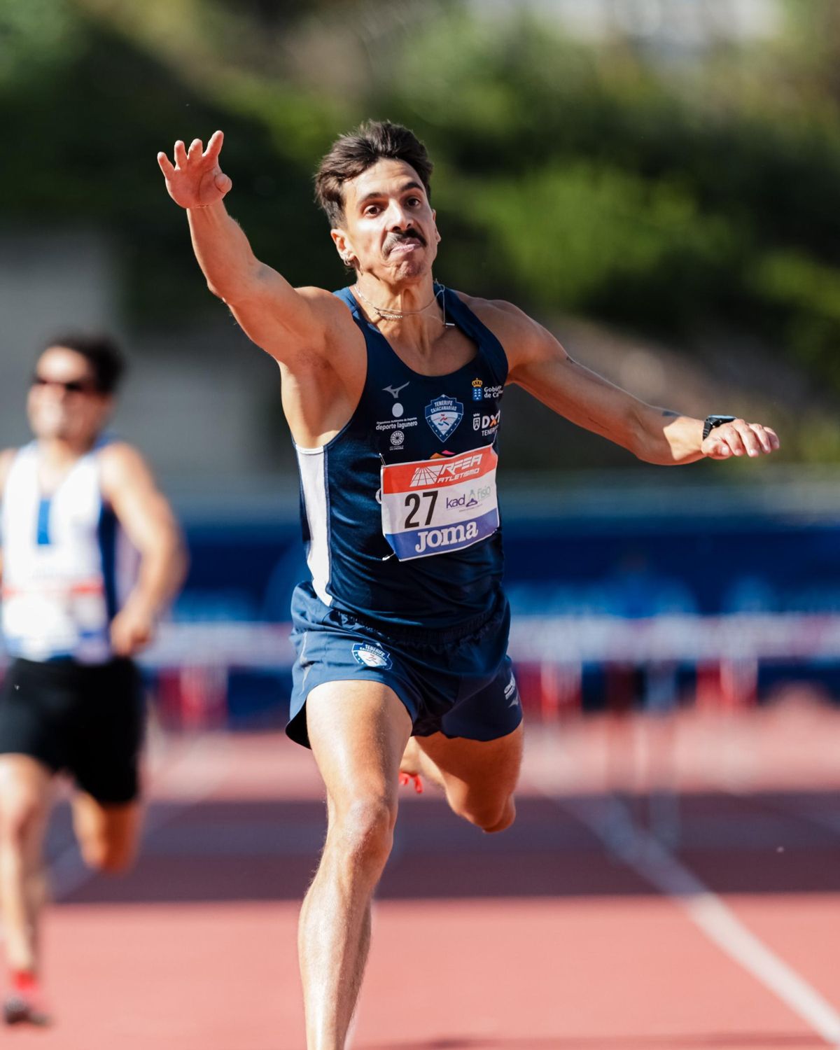David, durante la carrera del 14 de junio en Soria.