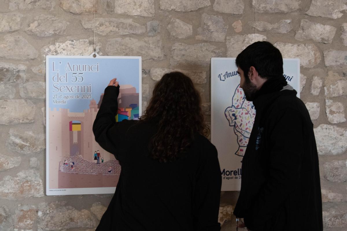 Dos de los carteles expuestos en el ayuntamiento.