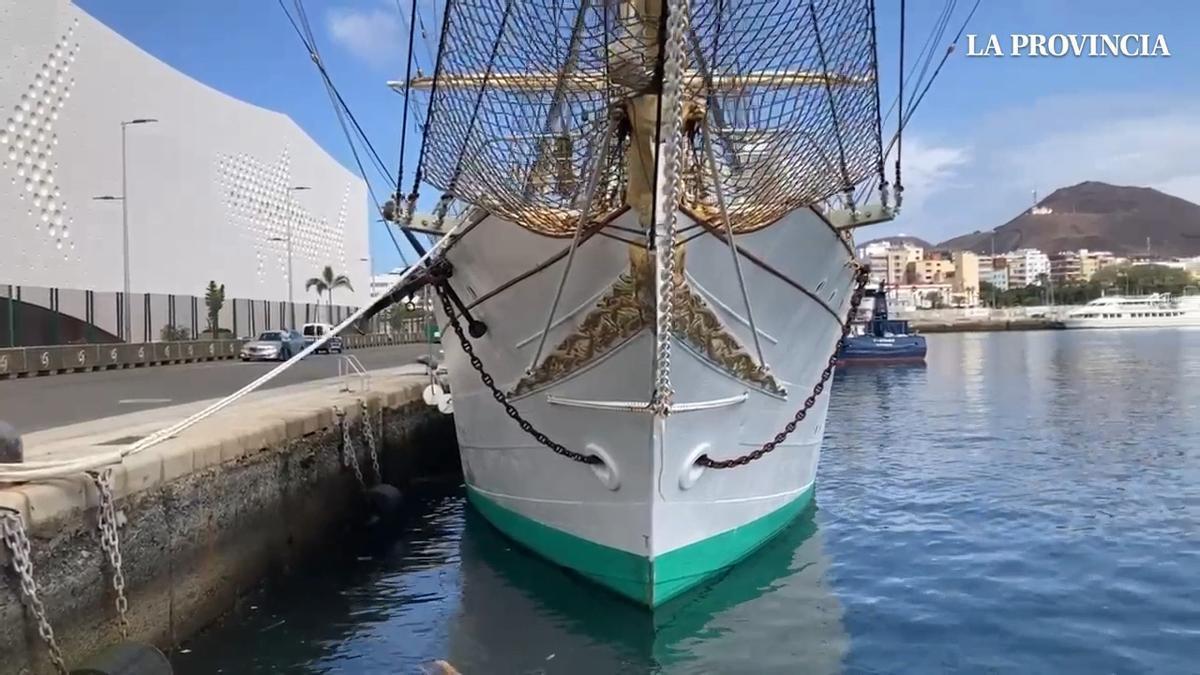 El buque escuela ‘Danmark’ llega al Puerto de Las Palmas