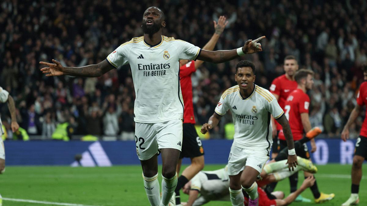 Rüdiger, autor del gol del Real Madrid ante el Mallorca