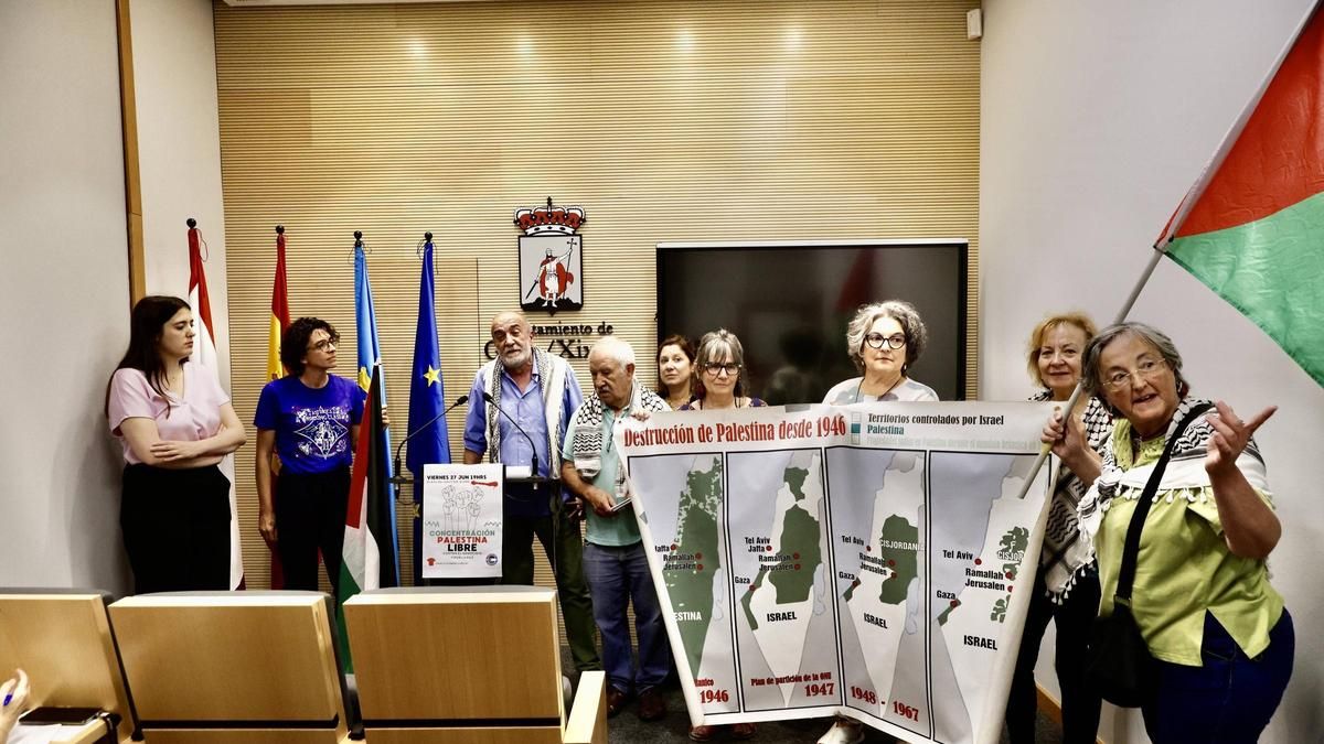 La presentación de la concentración del viernes en apoyo a Palestina.