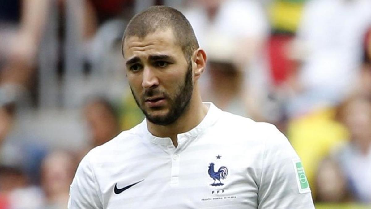 Benzema, en un partido de Francia en el Mundial de Brasil.