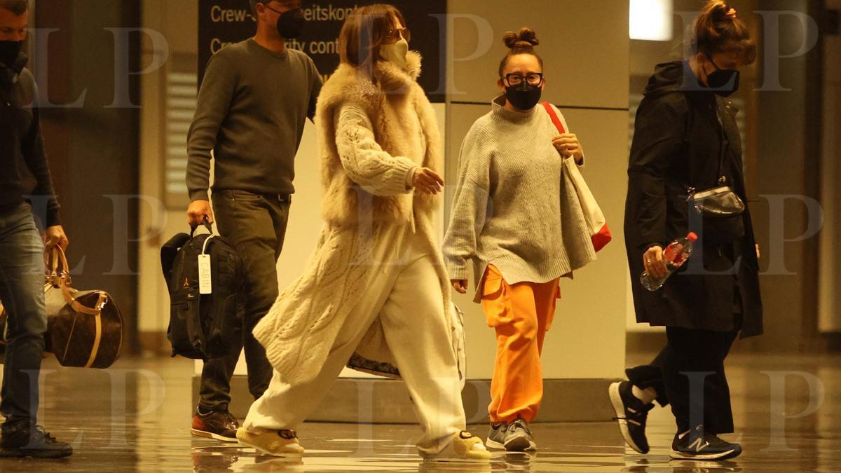 Jennifer López, en el aeropuerto de Gran Canaria