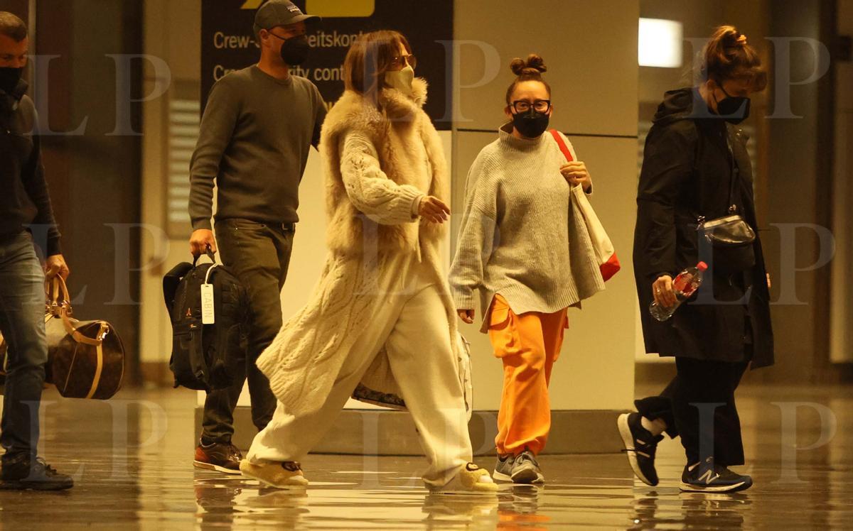 Jennifer López, en el aeropuerto de Gran Canaria