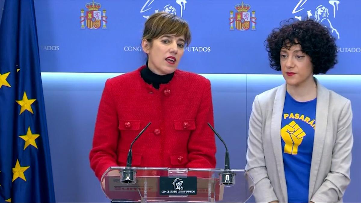 Marta Lois y Aina Vidal en el Congreso de lo Diputados