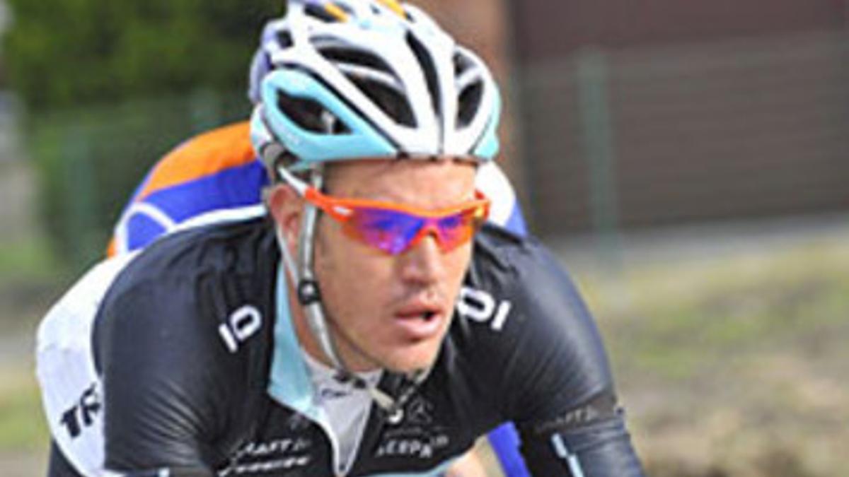 Wouter Weylandt, durante la primera jornada de la carrera Kuurne-Bruselas-Kuurne, el pasado febrero.