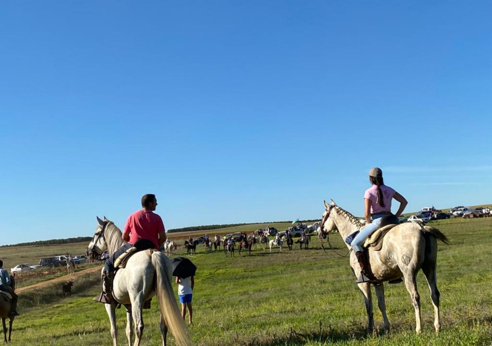 Dos caballistas en el encierro. | E. P.