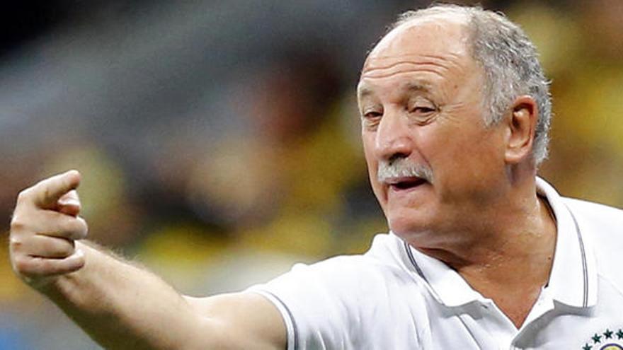 Scolari durante el partido ante Holanda