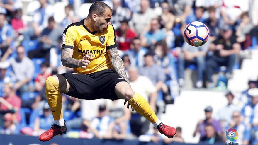 Sandro es uno de los jugadores más destacados del Málaga y aprovechará el parón para recuperarse.