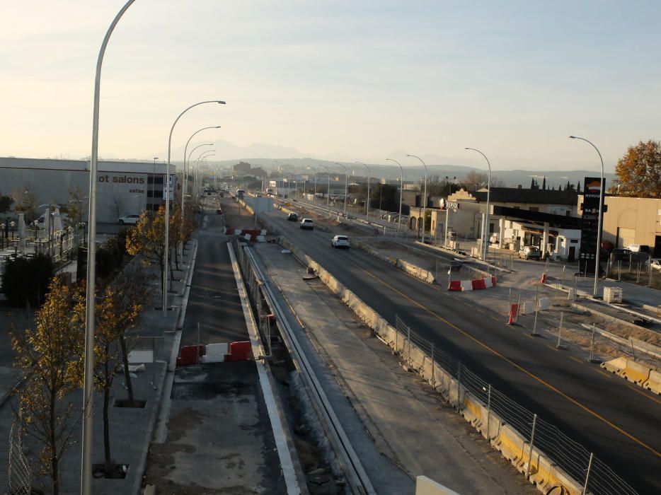 Obres a la C-260 de Figueres