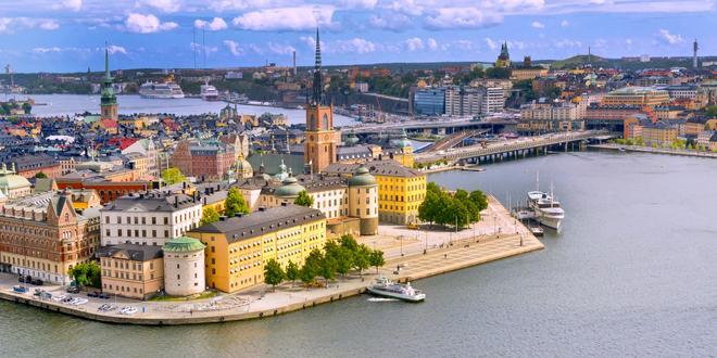 Vista del centro histórico de Estocolmo