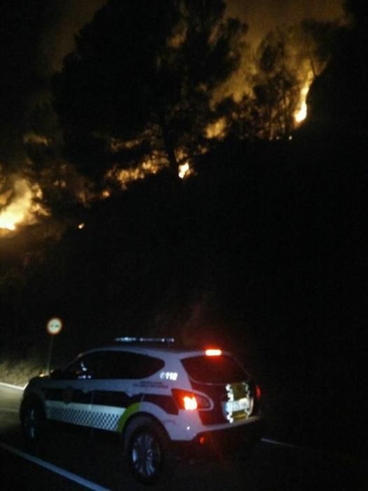 Controlado un incendio forestal en Bolulla