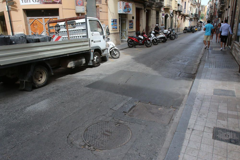 Estado del asfalto en las calles de Málaga