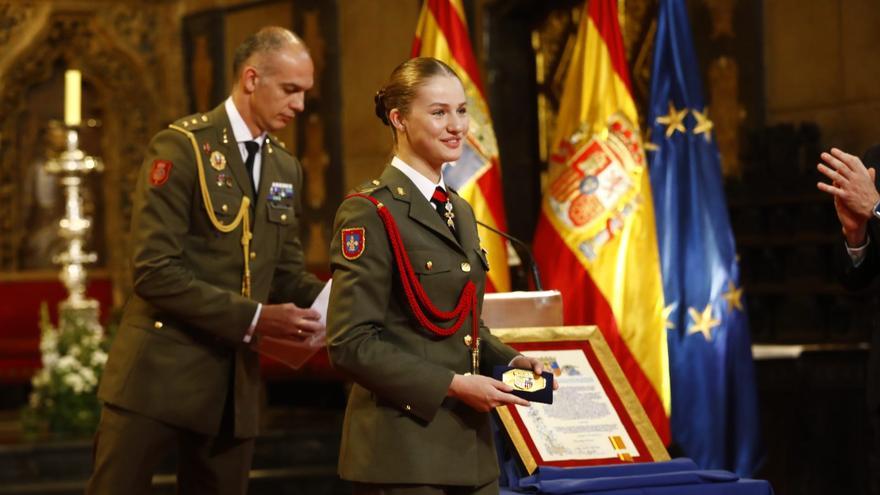 Este es el discurso de la princesa Leonor en el acto de entrega de la Medalla de Aragón