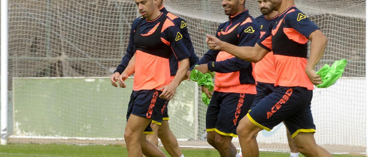 Hernán Santana, ayer, durante el entrenamiento.