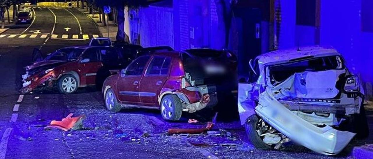 Daños causados por el conductor en El Sobradillo.