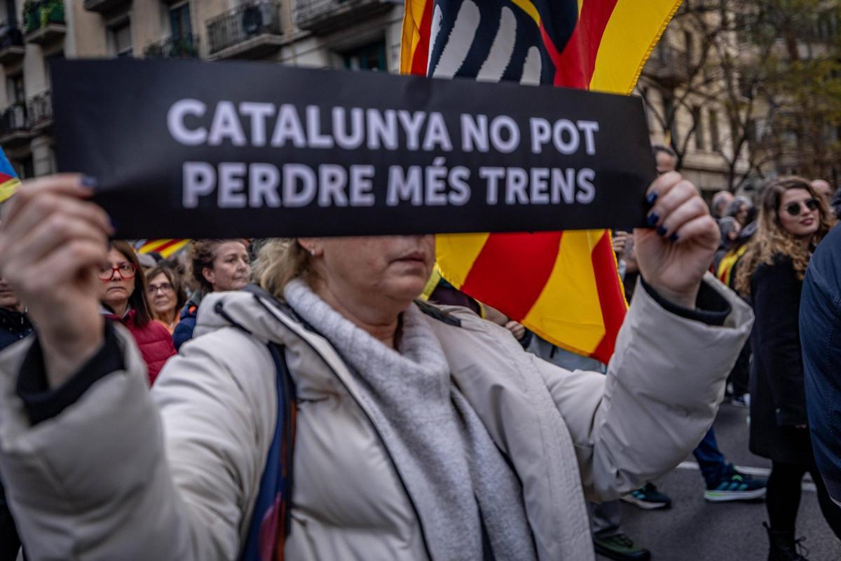 Protesta del fin de semana pasado contra el mal funcionamiento de Rodalies.