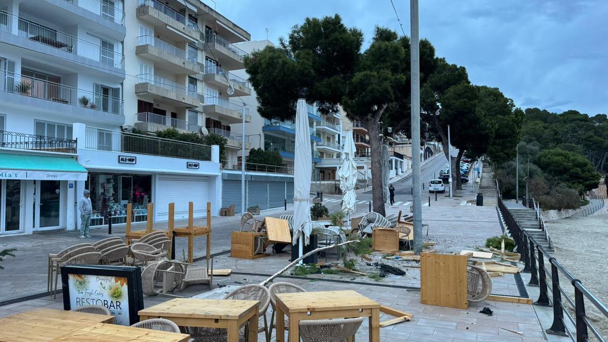 Nach dem Crash: So sieht der Außenbereich der Restobar aus