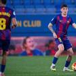 Pacífico, durante un lance del Barça Atlètic-Sant Andreu