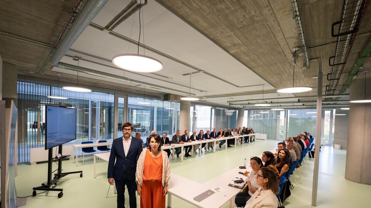 Lorenzana y Bruquetas, este miércoles, en la primera reunión para la ampliación de capital de RDG.