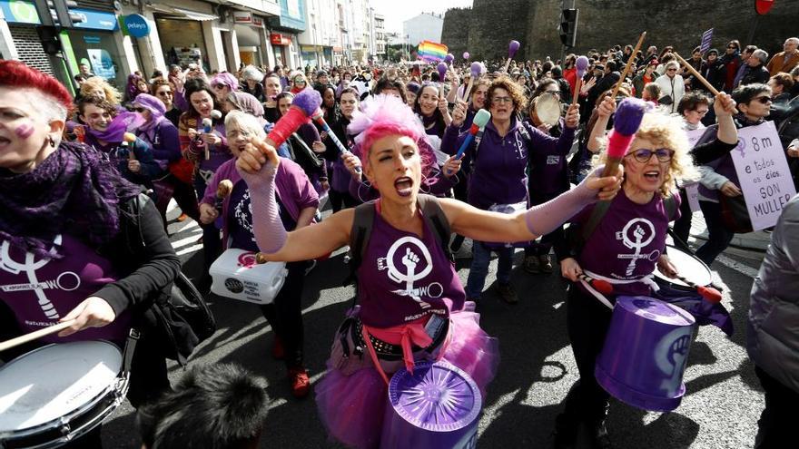 Participantes en la marcha celebrada hace dos años en Lugo, convocada por Galegas8M.