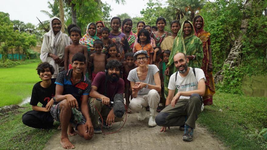 Baute, en Nazma Bedun, una isla de Bengala Occidental que se esta hundiendo y pronto desaparecerá.