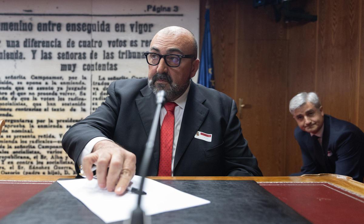 Archivo - El exasesor del exministro José Luis Ábalos, Koldo García, comparece en la Comisión del Senado sobre la investigación de las mascarillas durante el Covid-19, a 22 de abril de 2024. Archivo.