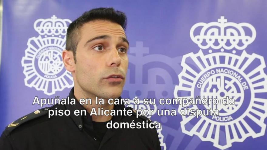 Apuñala en la cara a su compañero de piso en Alicante