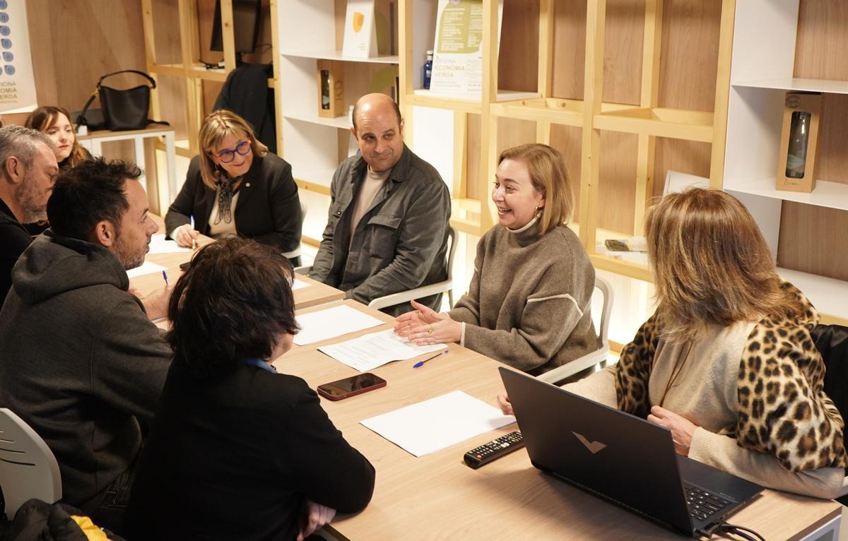 Natàlia Enguix, en la reunión.