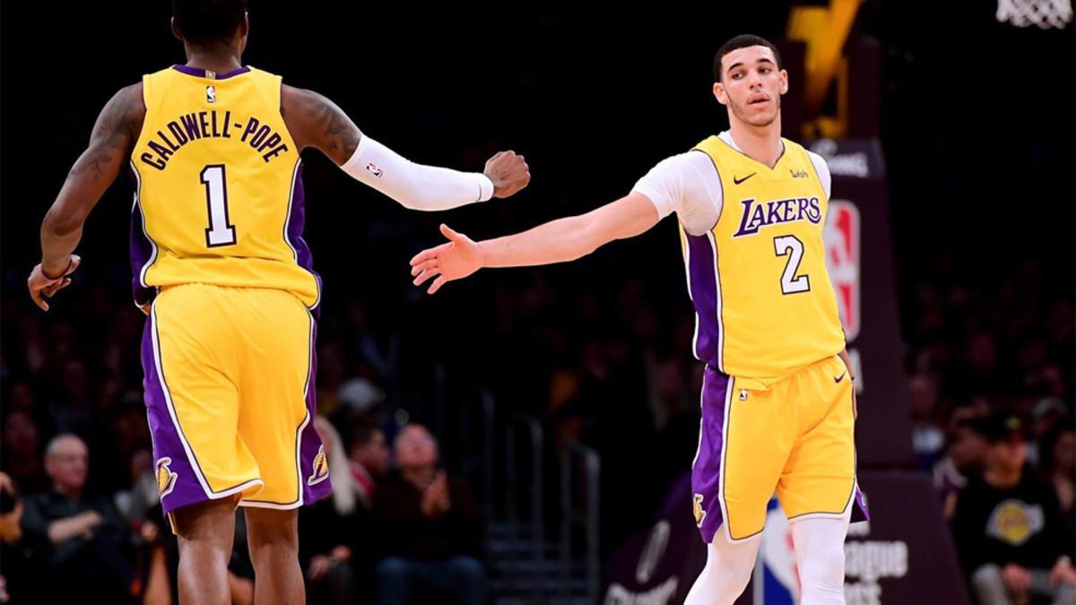 Lonzo Ball, durante un partido el pasado mes de enero