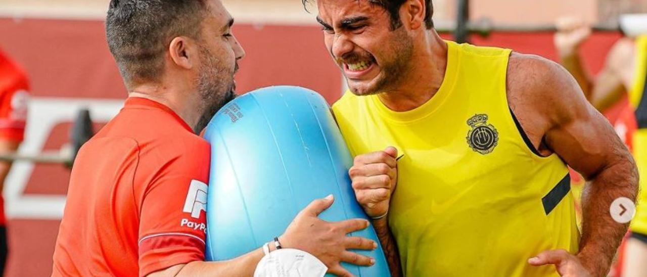 Abdón Prats, durante uno de los últimos entrenamientos que realizó en Son Bibiloni.